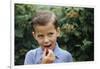 Boy Eating a Raspberry-William P. Gottlieb-Framed Photographic Print