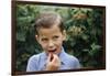 Boy Eating a Raspberry-William P. Gottlieb-Framed Photographic Print