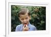 Boy Eating a Raspberry-William P. Gottlieb-Framed Photographic Print