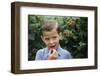 Boy Eating a Raspberry-William P. Gottlieb-Framed Photographic Print