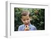 Boy Eating a Raspberry-William P. Gottlieb-Framed Photographic Print