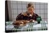 Boy Eating a Slice of Cake-William P. Gottlieb-Stretched Canvas