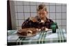 Boy Eating a Slice of Cake-William P. Gottlieb-Stretched Canvas