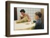 Boy Eating Cookies and Milk as Mom Reads-William P. Gottlieb-Framed Photographic Print