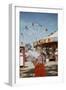 Boy Eating Cotton Candy at Fair-William P. Gottlieb-Framed Photographic Print