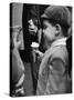 Boy Eating Ice Cream Cone at the Circus in Madison Square Garden-Cornell Capa-Stretched Canvas