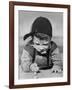 Boy Engrossed in Playing Migs-null-Framed Photographic Print