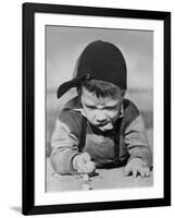Boy Engrossed in Playing Migs-null-Framed Photographic Print
