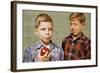 Boy Eying His Brother's Apple-William P. Gottlieb-Framed Photographic Print