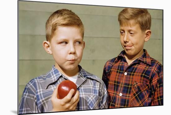 Boy Eying His Brother's Apple-William P. Gottlieb-Mounted Photographic Print