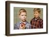 Boy Eying His Brother's Apple-William P. Gottlieb-Framed Photographic Print