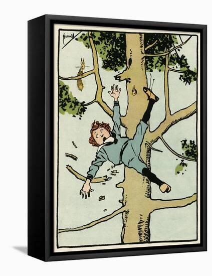 Boy Falls from a Tree-John Hassall-Framed Stretched Canvas