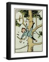 Boy Falls from a Tree-John Hassall-Framed Art Print