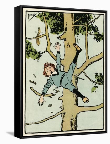 Boy Falls from a Tree-John Hassall-Framed Stretched Canvas