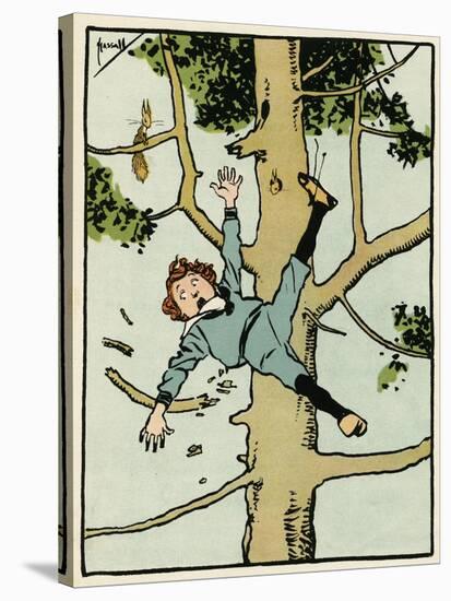 Boy Falls from a Tree-John Hassall-Stretched Canvas