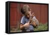 Boy Feeding a Rabbit-William P. Gottlieb-Framed Stretched Canvas