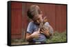 Boy Feeding a Rabbit-William P. Gottlieb-Framed Stretched Canvas