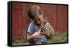 Boy Feeding a Rabbit-William P. Gottlieb-Framed Stretched Canvas