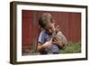 Boy Feeding a Rabbit-William P. Gottlieb-Framed Photographic Print