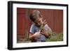 Boy Feeding a Rabbit-William P. Gottlieb-Framed Photographic Print