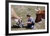 Boy Feeding Cows-William P. Gottlieb-Framed Photographic Print