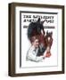 "Boy Feedy Apple to Horses," Saturday Evening Post Cover, July 14, 1923-Leslie Thrasher-Framed Giclee Print