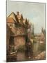 Boy Fishing by a Mill, 19Th Century-Peter Deakin-Mounted Giclee Print