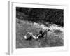 Boy Fishing with Hat Over Face-Bettmann-Framed Photographic Print