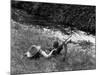 Boy Fishing with Hat Over Face-Bettmann-Mounted Photographic Print