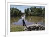 Boy Fishing with Stick and Can of Worms-William P. Gottlieb-Framed Photographic Print