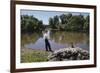 Boy Fishing with Stick and Can of Worms-William P. Gottlieb-Framed Photographic Print