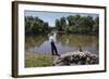 Boy Fishing with Stick and Can of Worms-William P. Gottlieb-Framed Photographic Print