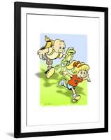 Boy-Frog-Girl-Nate Owens-Framed Giclee Print