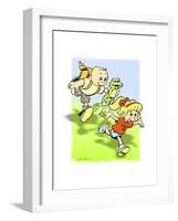 Boy-Frog-Girl-Nate Owens-Framed Giclee Print