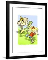 Boy-Frog-Girl-Nate Owens-Framed Giclee Print