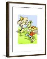 Boy-Frog-Girl-Nate Owens-Framed Giclee Print