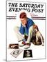 "Boy Gazing at Cover Girls" Saturday Evening Post Cover, September 22,1934-Norman Rockwell-Mounted Giclee Print
