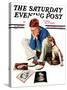 "Boy Gazing at Cover Girls" Saturday Evening Post Cover, September 22,1934-Norman Rockwell-Stretched Canvas