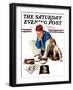 "Boy Gazing at Cover Girls" Saturday Evening Post Cover, September 22,1934-Norman Rockwell-Framed Giclee Print