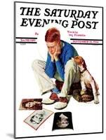 "Boy Gazing at Cover Girls" Saturday Evening Post Cover, September 22,1934-Norman Rockwell-Mounted Giclee Print