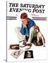 "Boy Gazing at Cover Girls" Saturday Evening Post Cover, September 22,1934-Norman Rockwell-Stretched Canvas