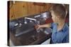 Boy Getting Glass of Tap Water-William P. Gottlieb-Stretched Canvas