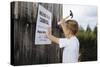 Boy Hammering Fair Sign-William P^ Gottlieb-Stretched Canvas