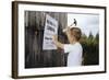 Boy Hammering Fair Sign-William P. Gottlieb-Framed Photographic Print