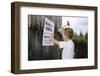 Boy Hammering Fair Sign-William P. Gottlieb-Framed Photographic Print