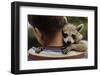 Boy Holding a Raccoon-William P. Gottlieb-Framed Photographic Print