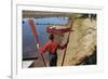 Boy Holding Oars-William P. Gottlieb-Framed Photographic Print