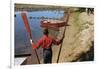 Boy Holding Oars-William P. Gottlieb-Framed Photographic Print