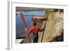 Boy Holding Oars-William P. Gottlieb-Framed Photographic Print