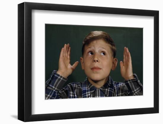 Boy Holding Out Hands-William P. Gottlieb-Framed Photographic Print